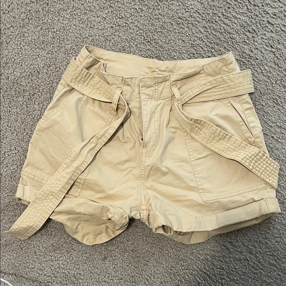 Vanilla Star Tan Cargo Shorts for Women